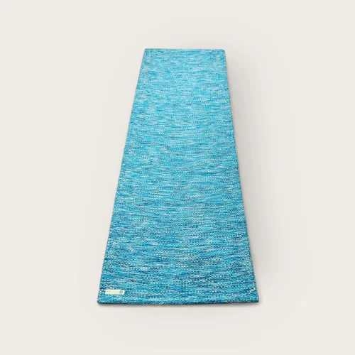 Modern Yogi 7mm Yoga Mat made with 100% cotton. Arctic Sky Color