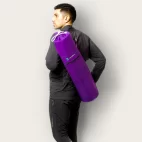 Modern Yogi Yoga Mat Bag made with 100% cotton. Purple Color