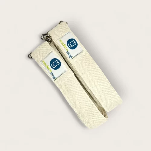 Modern Yogi Yoga Straps made with 100% cotton. Ivory Color