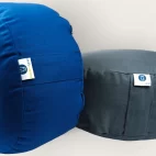 Modern Yogi Yoga Meditation Cushions made with 100% cotton. Royal Blue & Gray Color