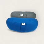 Modern Yogi Moon Yoga Cushions made with 100% cotton. Royal Blue & Gray Color