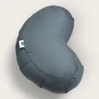 Modern Yogi Crescent Zafu Cushion made with 100% cotton, gray colour.