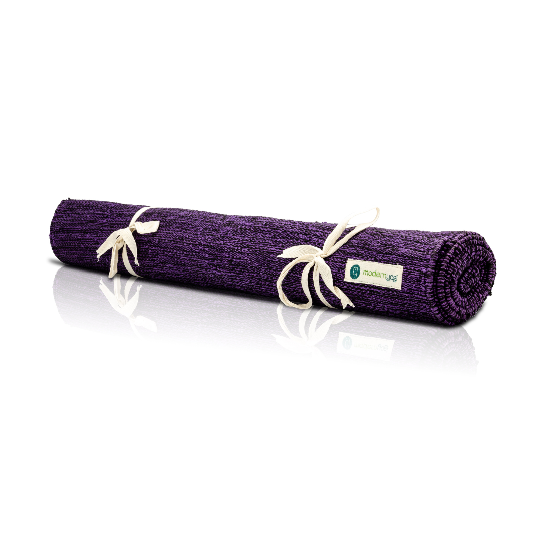 Handwoven 3mm cotton yoga mat by Modern Yogi, eco-friendly yoga mat. Natural Fabric, Hypoallergenic, Skin Friendly. Travel Lite , Light weight Mat