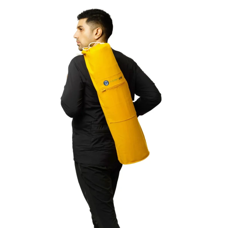 Cotton Yoga Mat Bag to carry thick cotton yoga mats by modern yogi, organic, handmade yoga mat bag