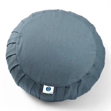 Round Zafu Cushion | Yoga Cushion | Kapok Filled | Color Gray