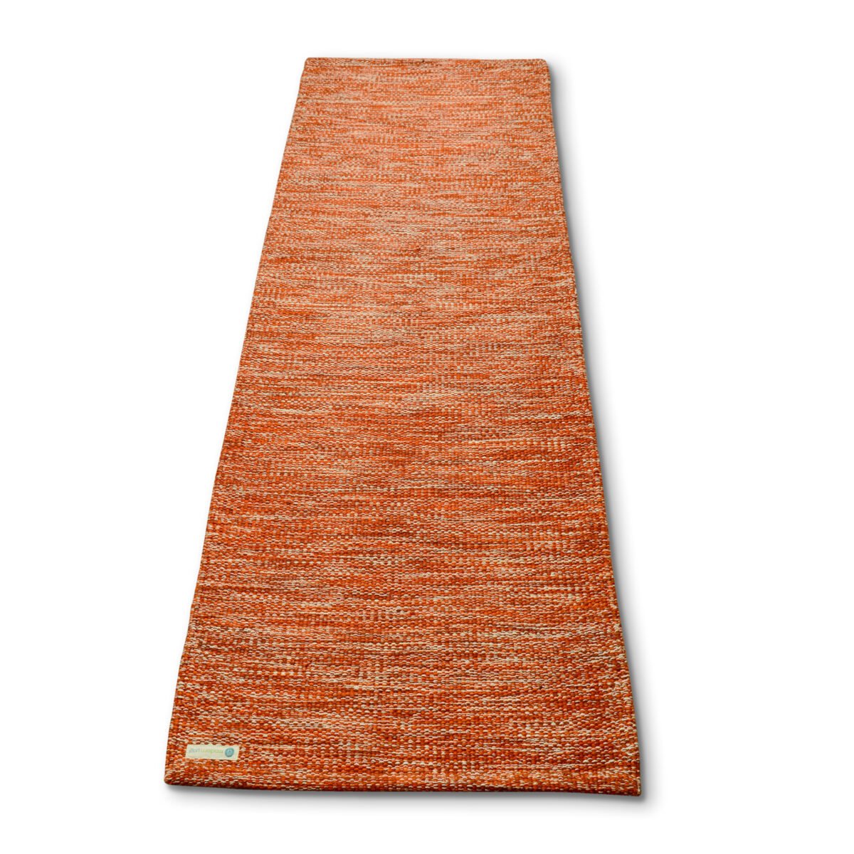 7MM Premium Thick Cotton Yoga Mat – Sunrise Scarlet | Flat Open
