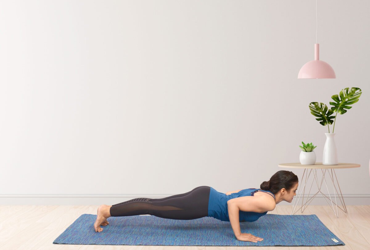Premium Thick 7mm Cotton Yoga Mat - Bohemian Paradise | Yoga Model Pose