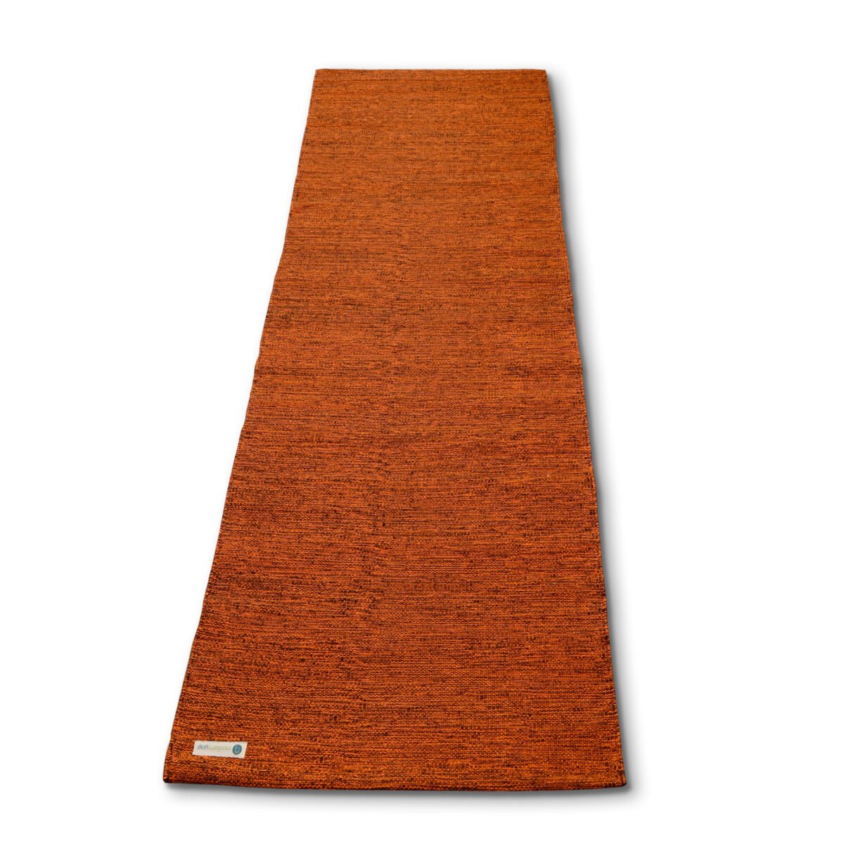 Modern Yogi 3mm Travel Lite Cotton Yoga Mat Zesty Orange | Flat Open