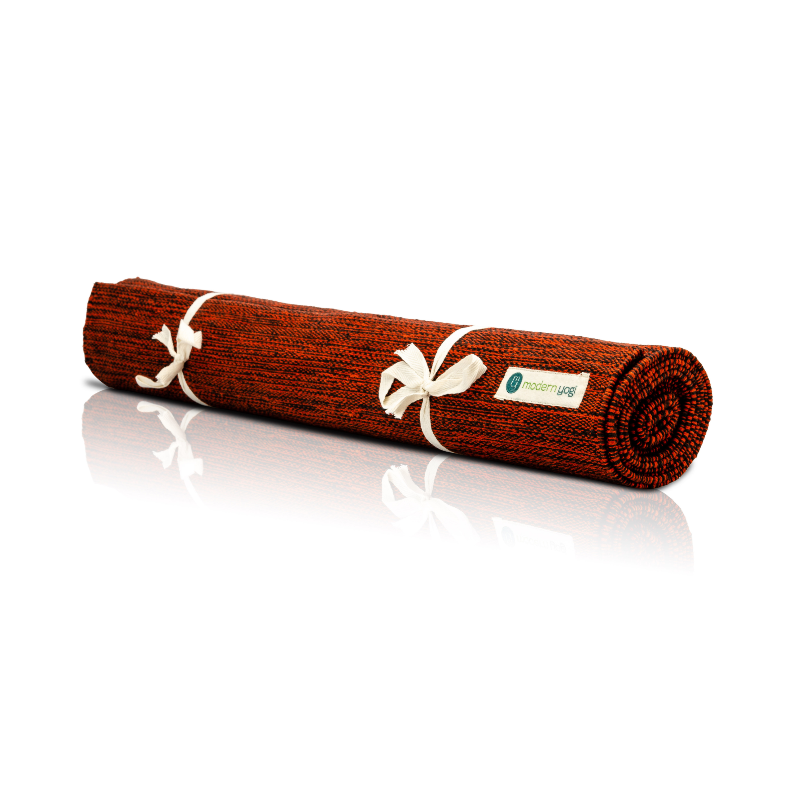3MM Premium Thick Cotton Yoga Mat - Crimson Red | Folded