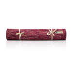 7MM Premium Thick Cotton Yoga Mat - Coral Peach | Folded