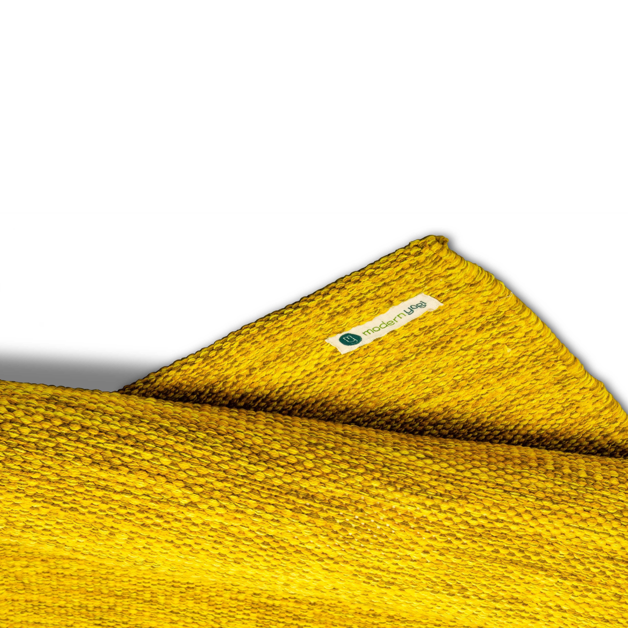 7MM Premium Thick Cotton Yoga Mat - Amber Gold | Folded